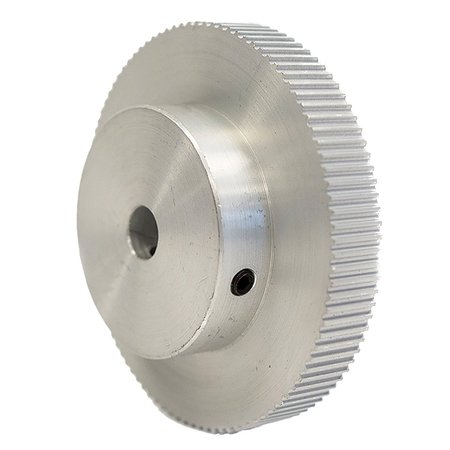 B B MANUFACTURING 100-2P06-6A4, Timing Pulley, Aluminum, Clear Anodized 100-2P06-6A4